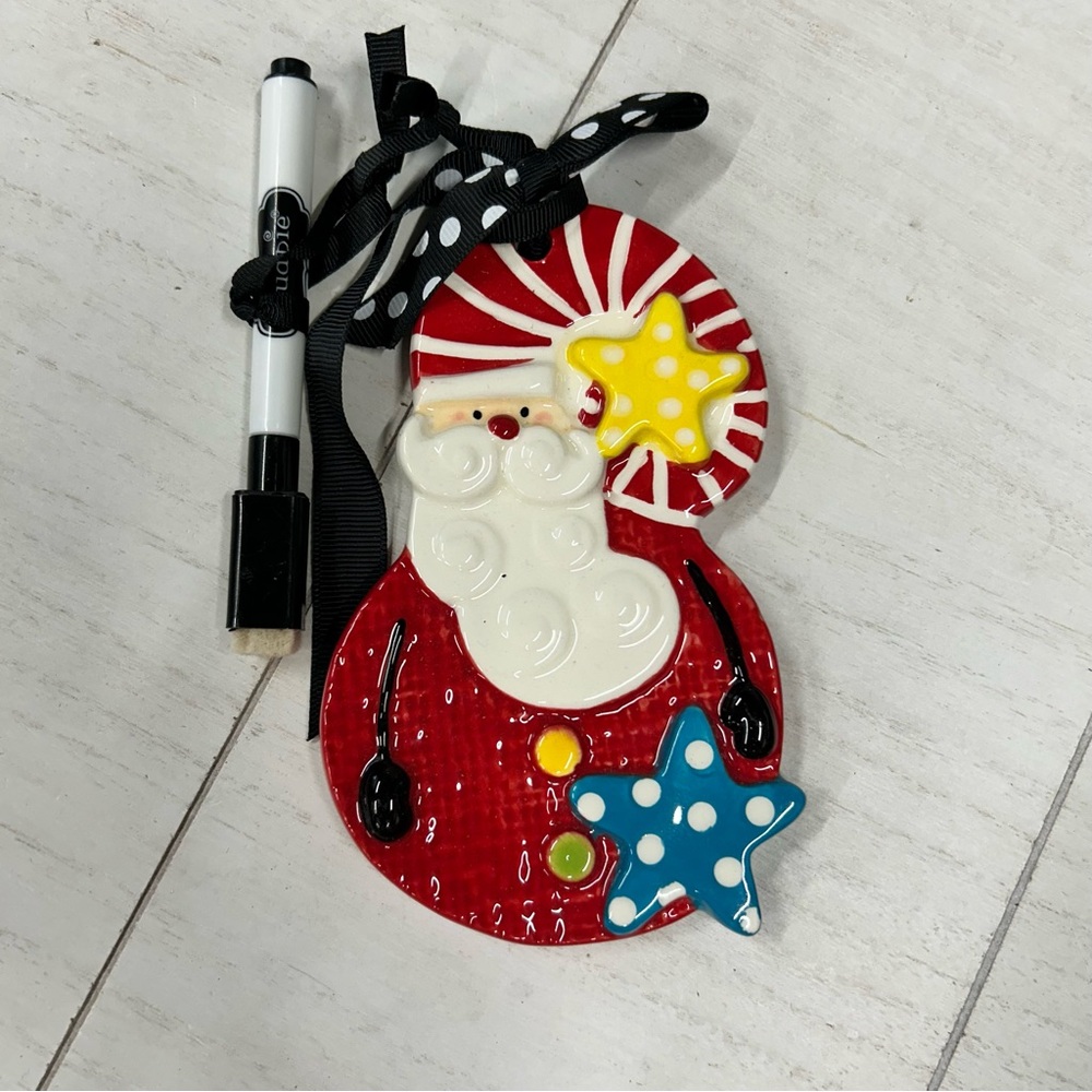 NWOT Mud Pie Santa Personalizable Christmas‎ Ornament